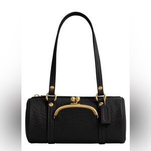 COACH
Originals Kisslock Medium Pebble Leather Barrel Shoulder Bag 28